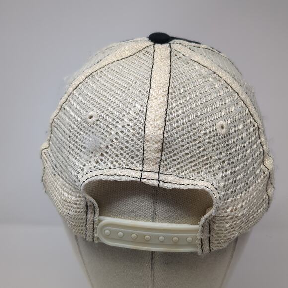 Paw Print Snapback Trucker Hat Black One Size Embroidered Mesh Back - Picture 6 of 9